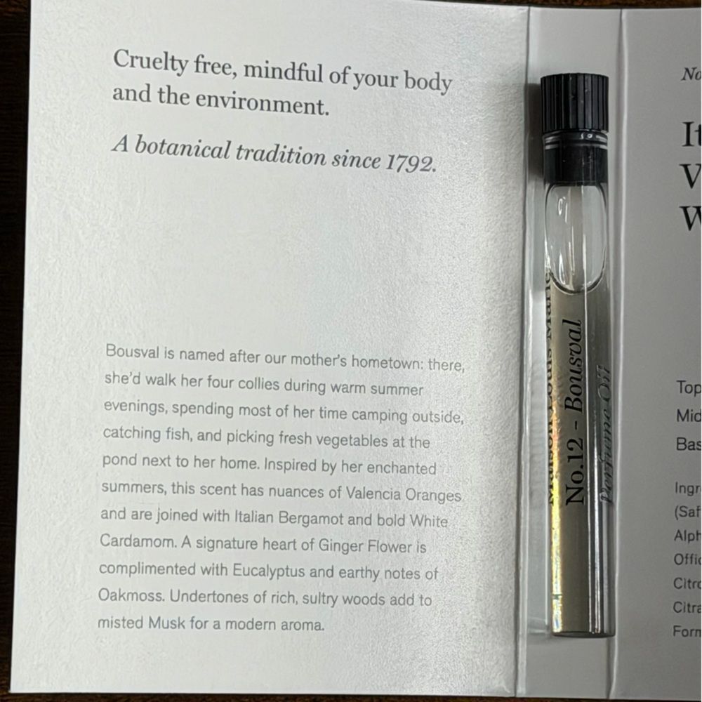 🌿 Maison Louis Marie No.12 Bousval Perfume Oil – 10 NEW Samples. New! - Picture 7 of 8